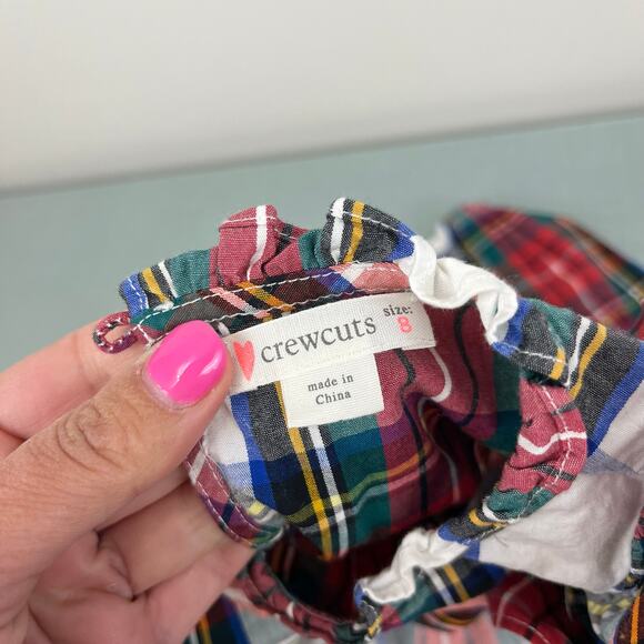 Crewcuts Ruffle Tartan Plaid Blouse 8 - Picture 5 of 7
